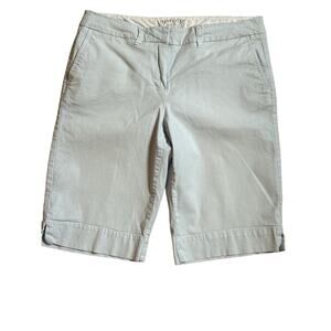 New York & Company Manhattan Chino Bermuda Shorts Blue & White Striped Size 10